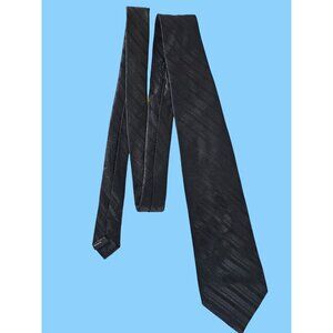 Adolpho Classic Fit Men's Neck Tie Black with Black Stripes 59"